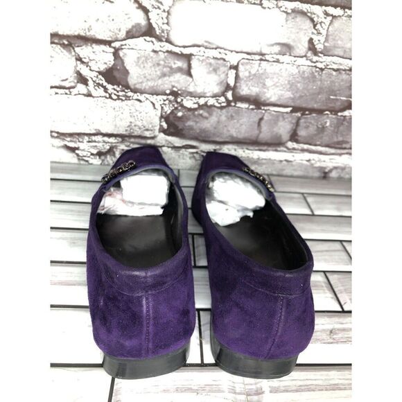 Stuart Weitzman Purple Suede Leather Rhinestone Pump Shoes Women Sz 8M US/38.5EU - Picture 3 of 16
